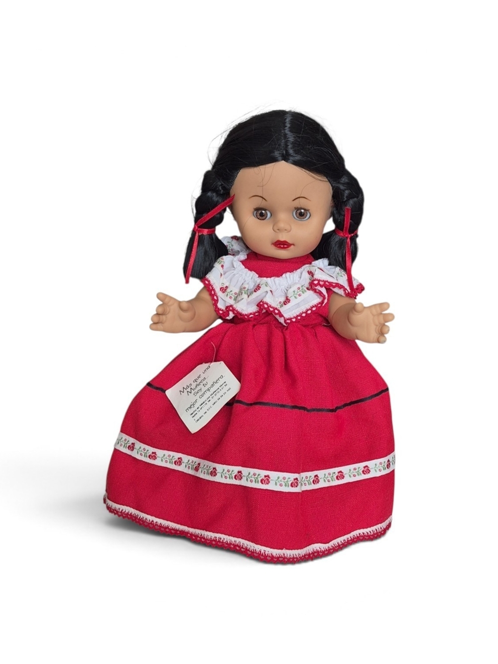 Mexican Doll Momis Munecas Red Traditional Dress Doll NWT Vintage